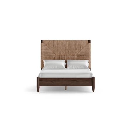 Yves Bed Frame Dark Brown Queen - Queen