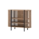 Ailani Wooden Sideboard Buffet Unit Storage Cabinet 3-Tier Shelves 120cm Slat Oak