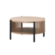 Ailana Wooden Round Open Shelf Coffee Table 80cm Slat Oak