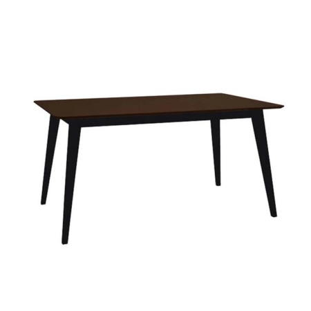 Kanaka Wooden Rectangular Kitchen Dining Table 140cm Walnut/Black