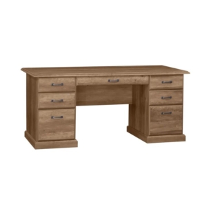 Norwich Executive Manager Study Computer Home Office Desk 160cm Rustic Oak