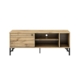 Akmo Lowline Compact TV Stand Entertainment Unit 120cm W/ 1-Door Wotan Oak