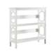 Elka 3-Tier Wooden Low Display Shelf Unit Bookcase White