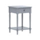 Taylor Wooden Open Shelf End Lamp Side Table W/ 1-Drawer Grey
