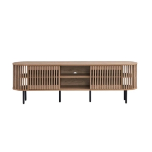 Izar Lowline Wooden TV Stand Entertainment Unit 180cm 2-Doors Slat Oak