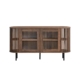 Izar Wooden Sideboard Buffet Unit Storage Cabinet 2-Doors Slat Walnut