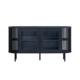 Izar Wooden Sideboard Buffet Unit Storage Cabinet 2-Doors Slat Black