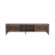 Lennox Wooden Lowline Entertainment Unit TV Stand 180cm 2-Doors Walnut