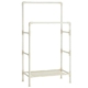 Songmics Metal Coat Rack with 2 Clothes Rails and Shelf - White