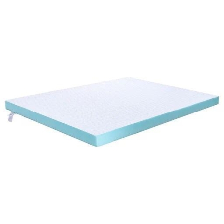 Gominimo 3-inch Dual Layer Mattress Topper with Gel Infused Size King - White