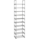 Songmics 10-Tier Metal Shoe Rack Customizable Design - Grey