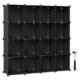 Songmics 16 Cube Storage Organizer Storage with Rubber Mallet - Black