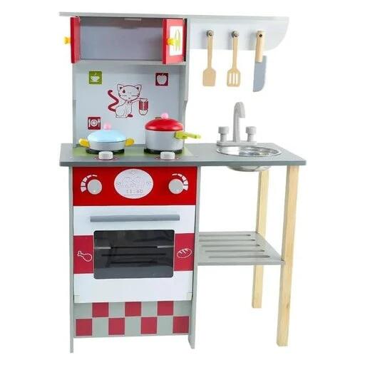 Ekkio Wooden Toy Kitchen Playset for Kids European Style Kitchen Set