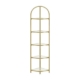 Vasagle 5-Tier Corner Ladder Bookshelf Tempered Glass - Gold
