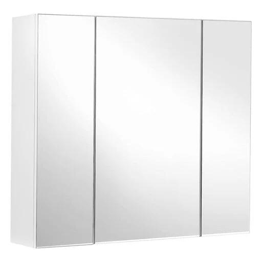 Vasagle Bathroom Wall Cabinet with Mirror and Adjustable Shelf - White