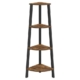 Vasagle 4-Tier Corner Shelf Industrial Storage Rack - Rustic Brown and Black