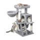 Floofi Plush Condo Cat Tree 104cm Light Grey