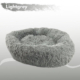 Floofi Pet Bed Round Plush Fabric 60cm Light Grey