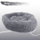 Floofi Pet Bed Round Plush Fabric 80cm Grey