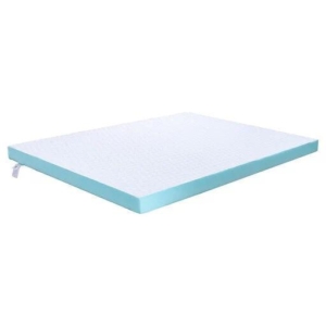 Gominimo 2-inch Dual Layer Mattress Topper with Gel Infused Size Queen - White