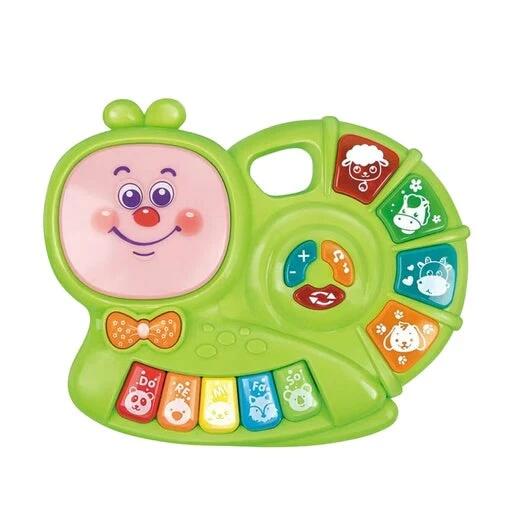 Gominimo Kids Toy Piano Keyboard Music Toys with Snail Shape Design Green