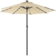 Songmics Solar Lighted Patio Outdoor Umbrella 3m - Beige