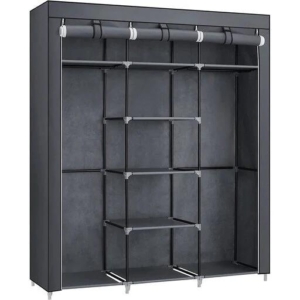 Songmics Clothes Storage Organizer Wardrobe Bedroom Cupboard - Gray