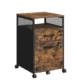 Vasagle File Cabinet with 2 Lockable Drawers Steel Frame Industrial - Rustic Brown and Black