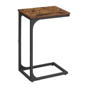 Vasagle Slim End Table with Metal Frame Industrial - Rustic Brown and Black