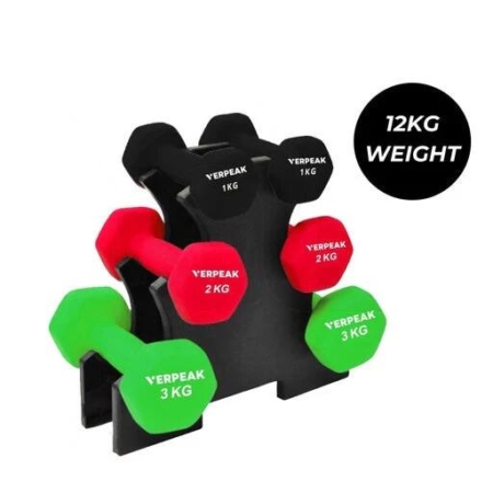 Verpeak Set of 2 Neoprene Dumbbell Set Home Gym Fitness Weightlifting Toning Set