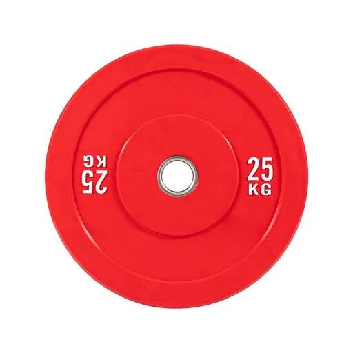 Verpeak Colour Bumper Plate 25KG Home Gym Fitness Exercise - Red