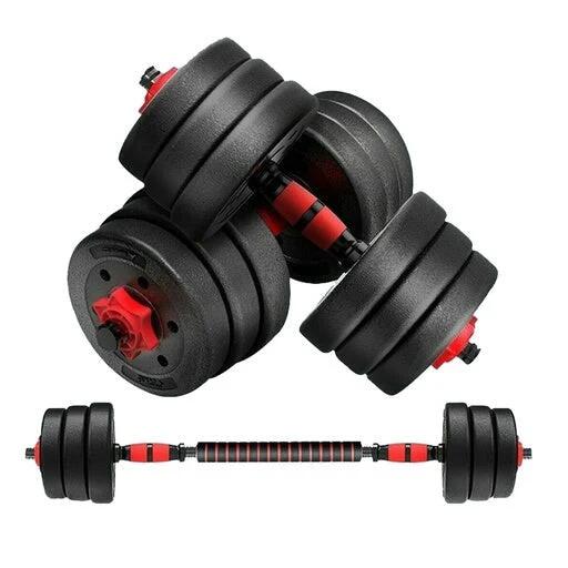 Verpeak Adjustable Rubber Dumbbell Home Gym Equipment Fitness 15kg