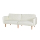 Sofa Bed 195CM Beige Faux Linen