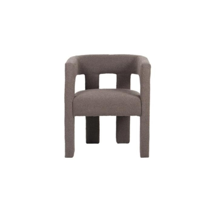 Cyrano Modern Textured Fabric Occasional Armchair Accent Lounge Chair Chocolate