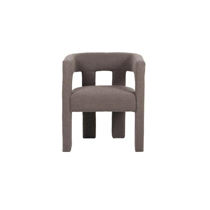 Cyrano Modern Textured Fabric Occasional Armchair Accent Lounge Chair Chocolate