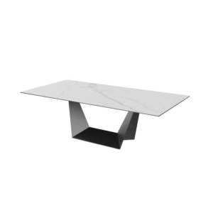 Corby Modern Rectangular Fixed Kitchen Dining Table 240cm Marmo Ceramic