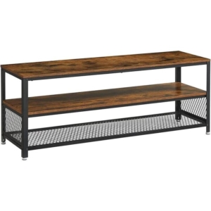 Industrial TV Stand for Screen Size up to 60 Inches Rustic Brown