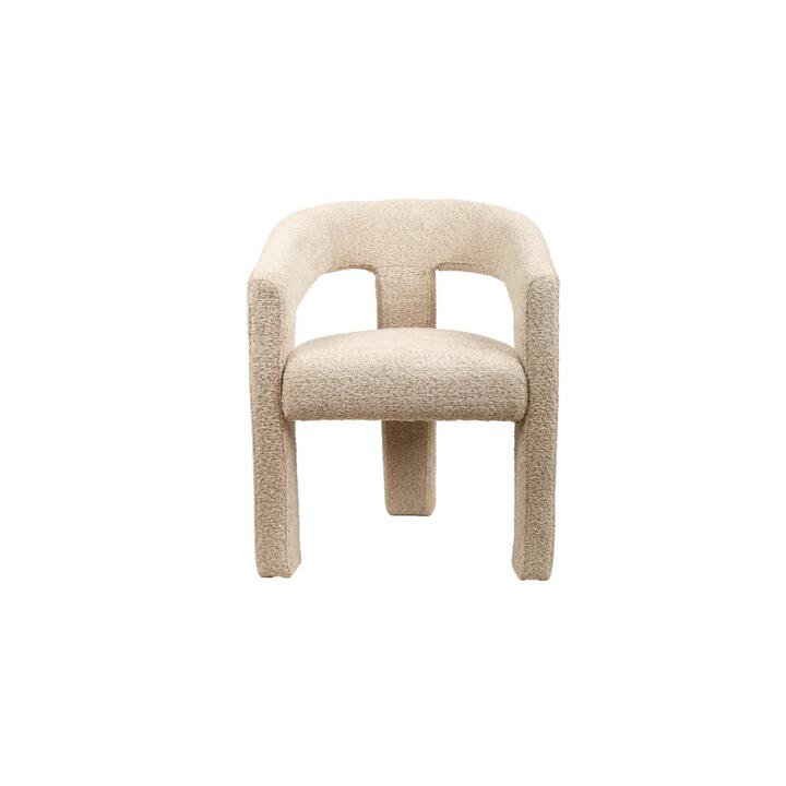 Keziah Modern Boucle Fabric Occasional Lounge Armchair Accent Chair Sahara