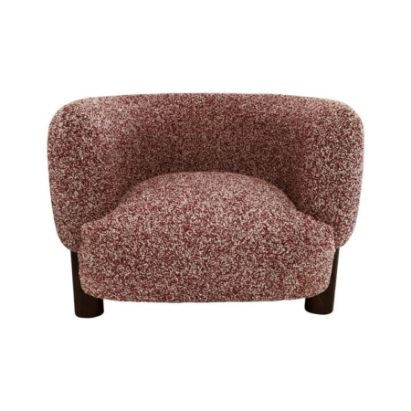 Jinni Textured Fabric Occasional Armchair Accent Lounge Chair Paprika