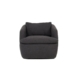 Nevaeh Textured Fabric Swivel Occasional Armchair Accent Lounge Chair Dark Grey