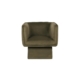 Roshell Modern Textured Fabric Swivel Occasional Armchair Accent Lounge Chair Moss