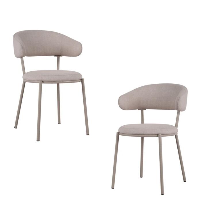 Set oF 2 Corbin Modern Kitchen Dining Side Chair metal Legs Shell