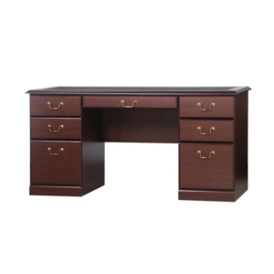 Marosi Manager Executive Computer Office Working Desk W/ Drawers Storage Cherry