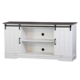 Rothan Scandinavian TV Stand Entertainment Unit 140cm W/ Sliding Door - White & Washed Grey