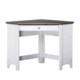 Beanca Compact Study Writing Office Corner Desk W/ Drawer - Grey Oak & White
