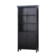 Tyann 5-Shelf Bookcase Display Storage Cabient W/ 2-Doors - Espresso