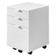 Vina Mobile Pedestal Storage Filling Cabinet 3-Drawers White