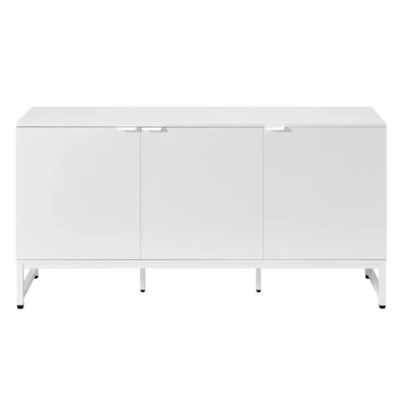 Vina 3-Door Office Credenza Storage Cabinet White