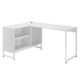 Vina L-shape Computer Working Home Office Desk 150cm White