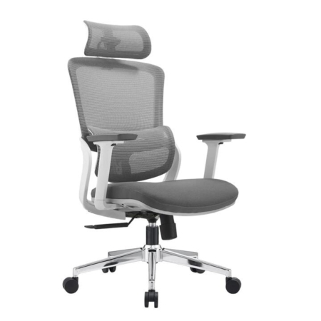 Vivian High Mesh Back Fabric Seat Ergonomic Computer Office Working Chair Grey